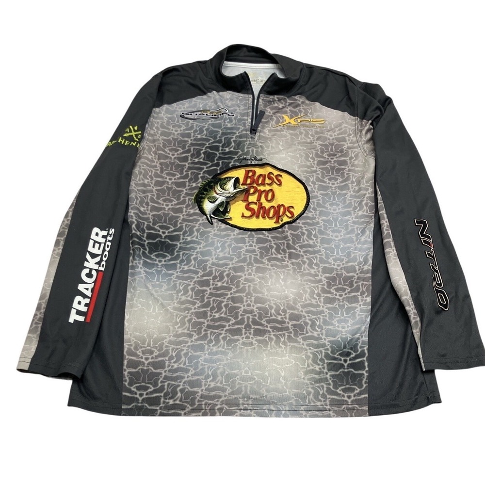 Bass Pro Shops 1/4 Zip Pullover MENS Size Large Long Sleeve Fishing Boating‎